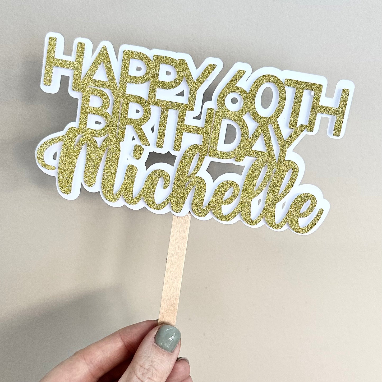 Personalised Card Cake Topper