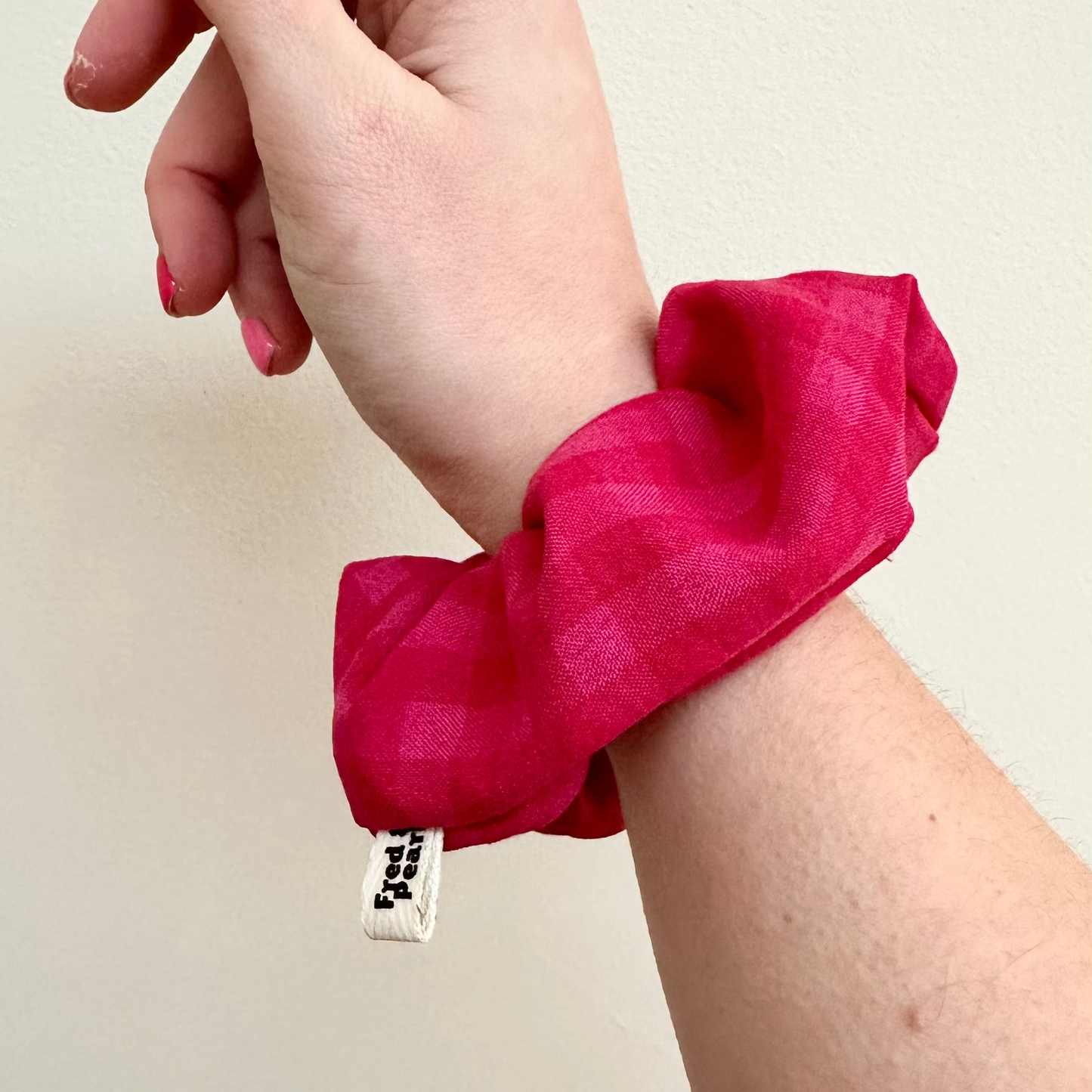 Scrunchie & Rainbow Set - Pink and Red Gingham