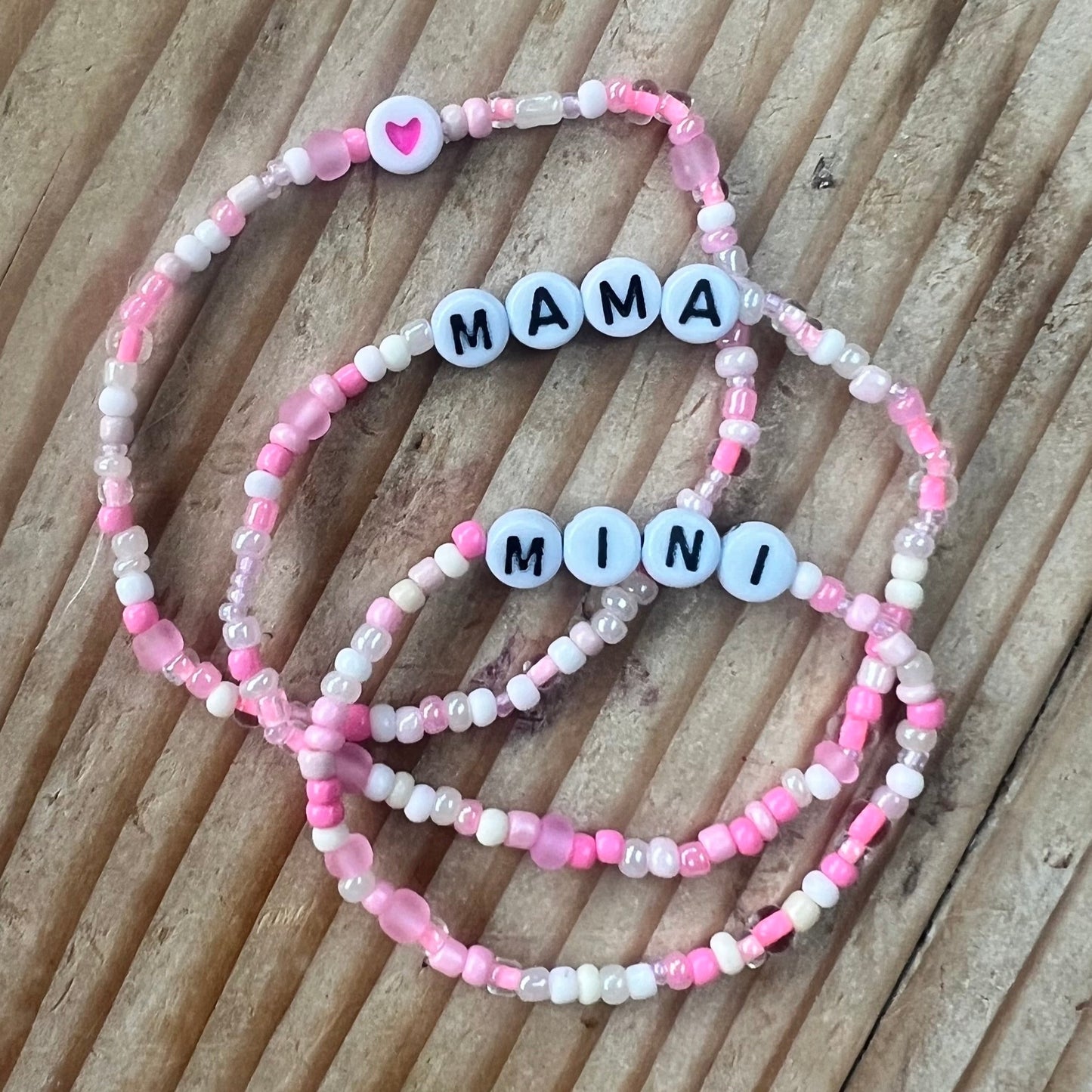 Mummy & Mini Matching Personalised Bead Bracelets
