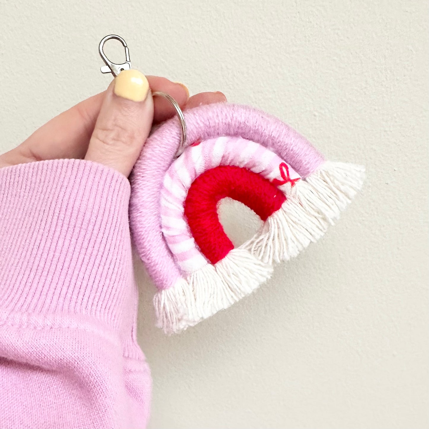 Mini Bows Rainbow Keyring
