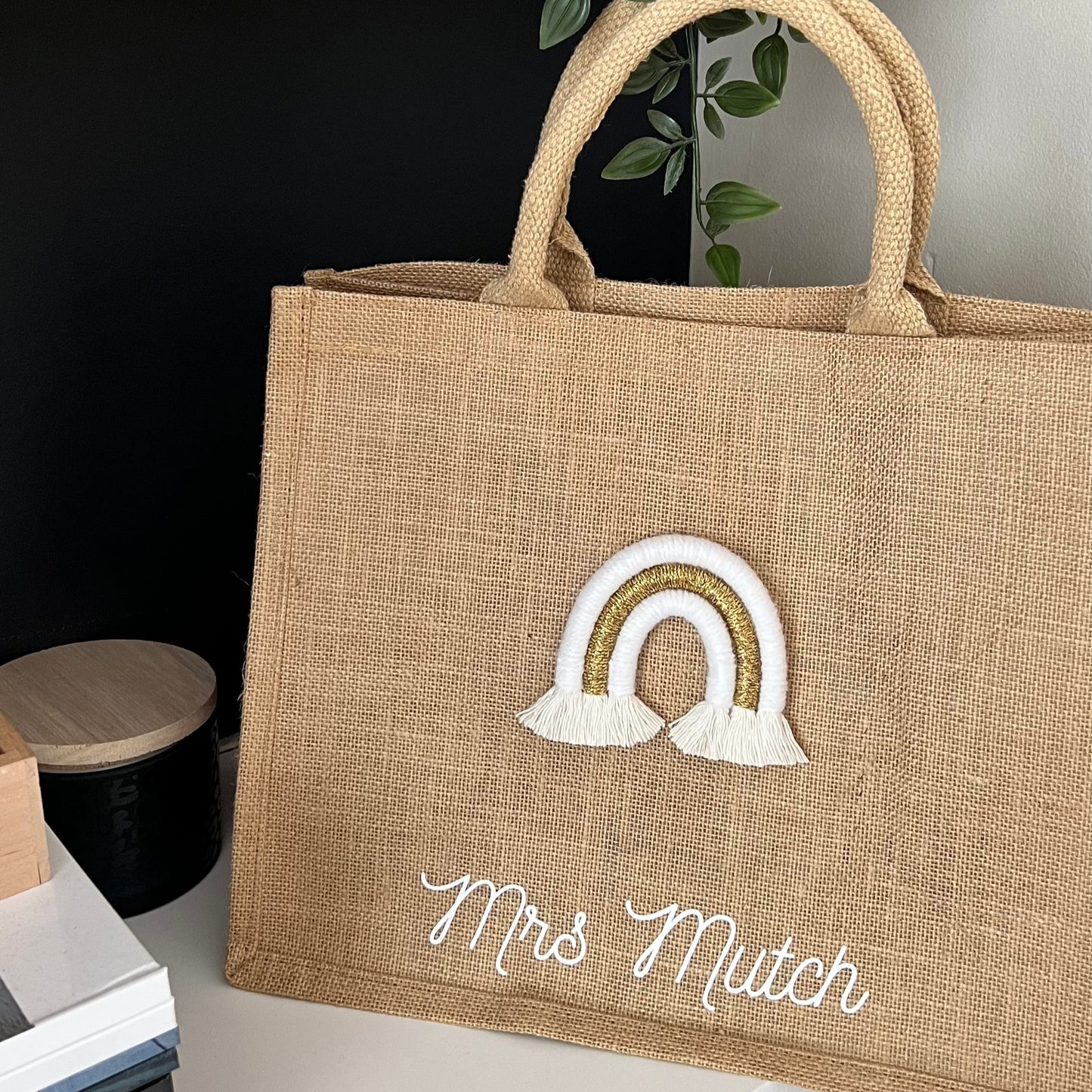 Personalised Rainbow Tote Bag