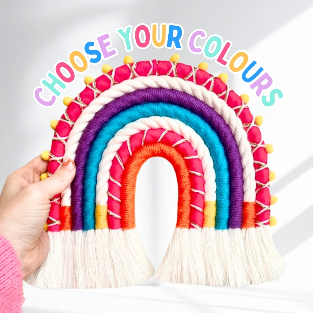 Fancy Large Rainbow Wall Hanging - Choose Your Colours