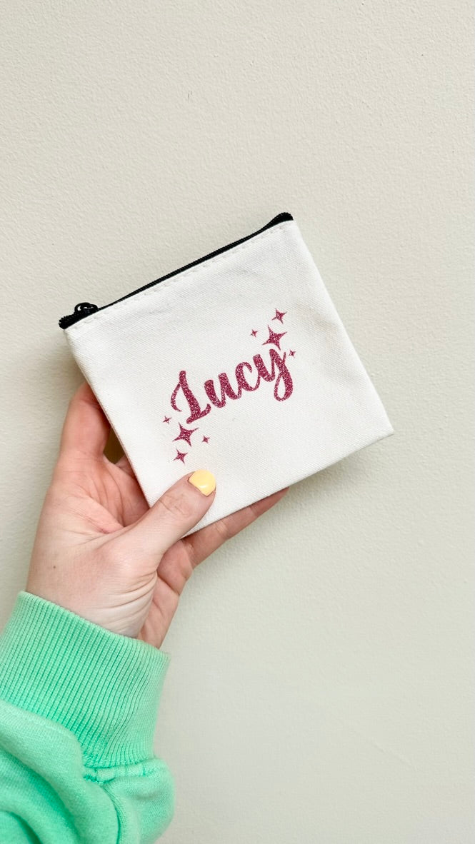 Small Personalised Zip Pouch