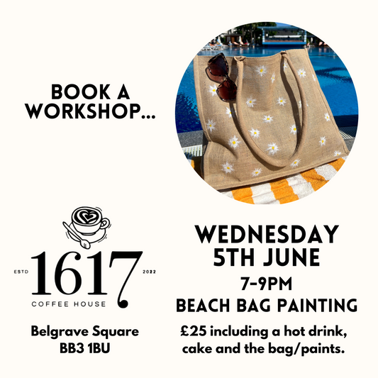 Beach Bag Painting Workshop at 1617 Coffee House