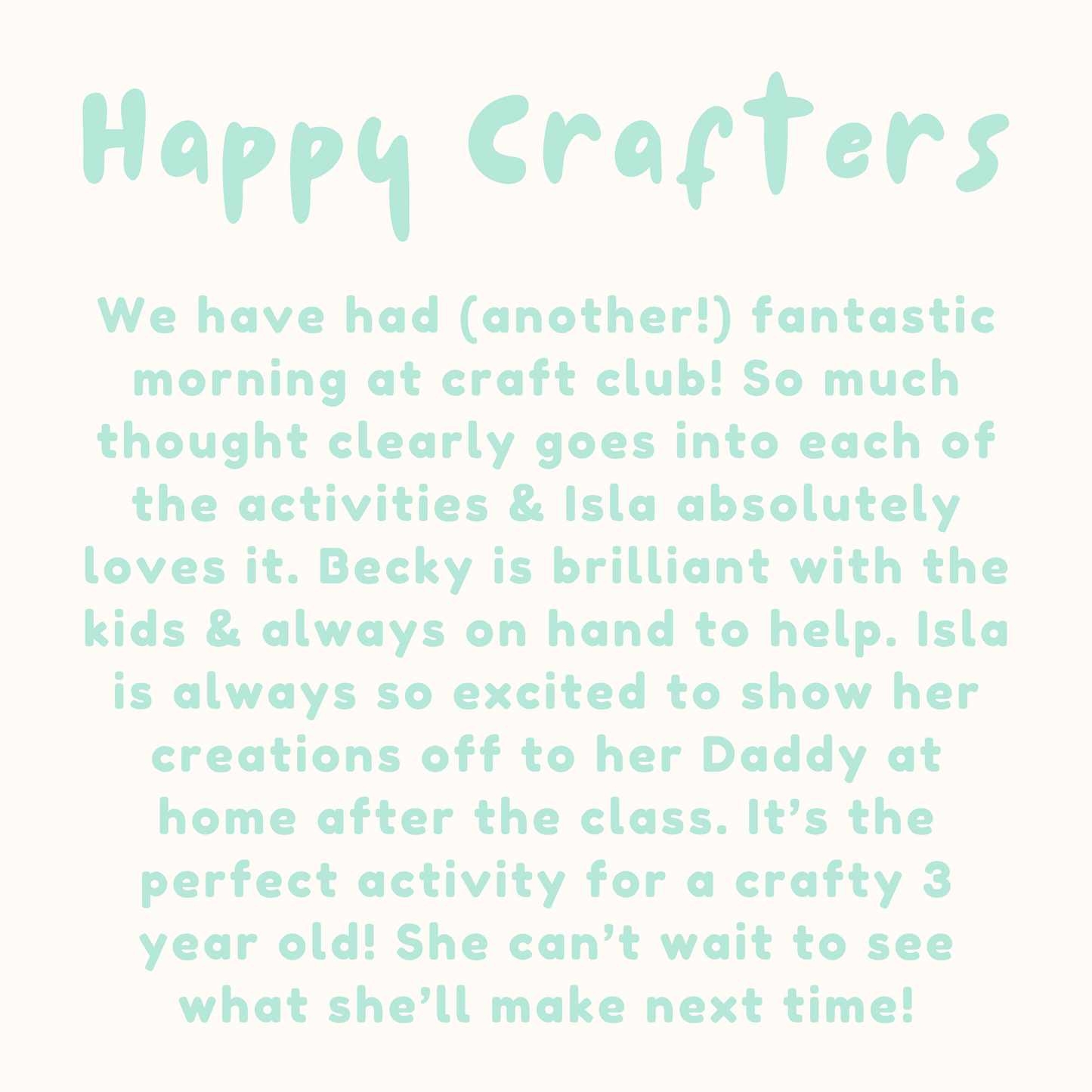 The Little Craft Club Session