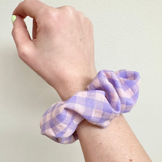 Scrunchie - Lilac Gingham