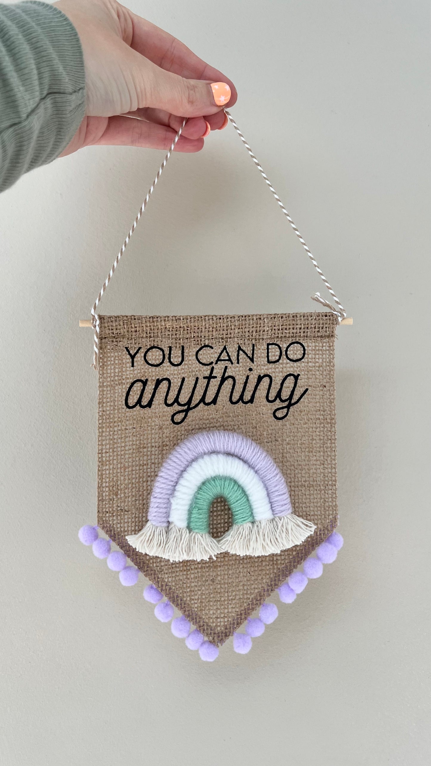 “You Can Do Anything” Hanging Rainbow Banner