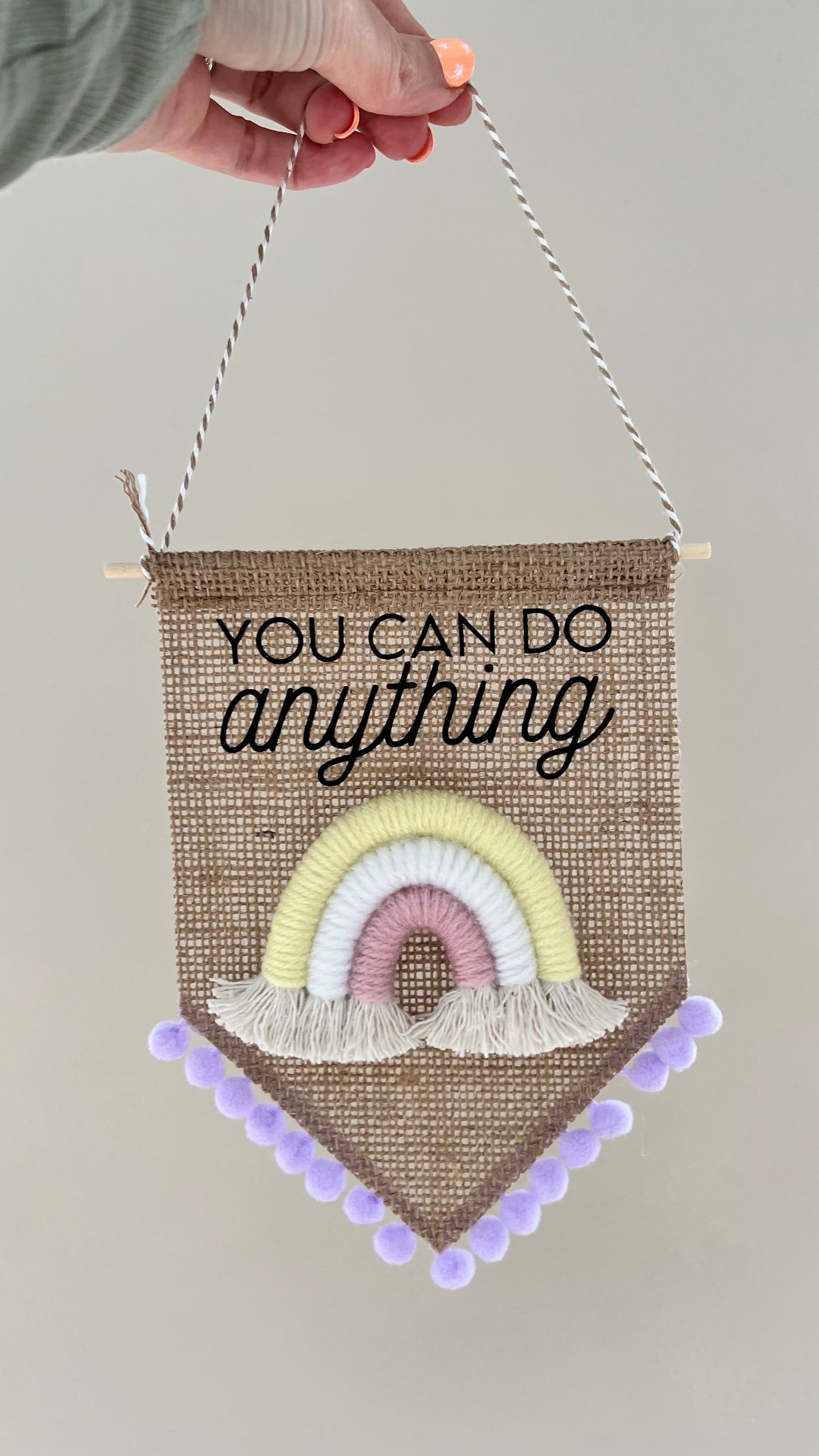 “You Can Do Anything” Hanging Rainbow Banner