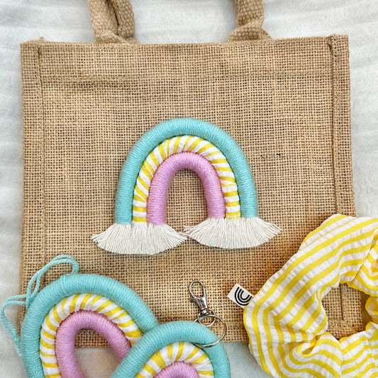 Spring Gift Set - Tiffany/Lilac and Yellow Stripe